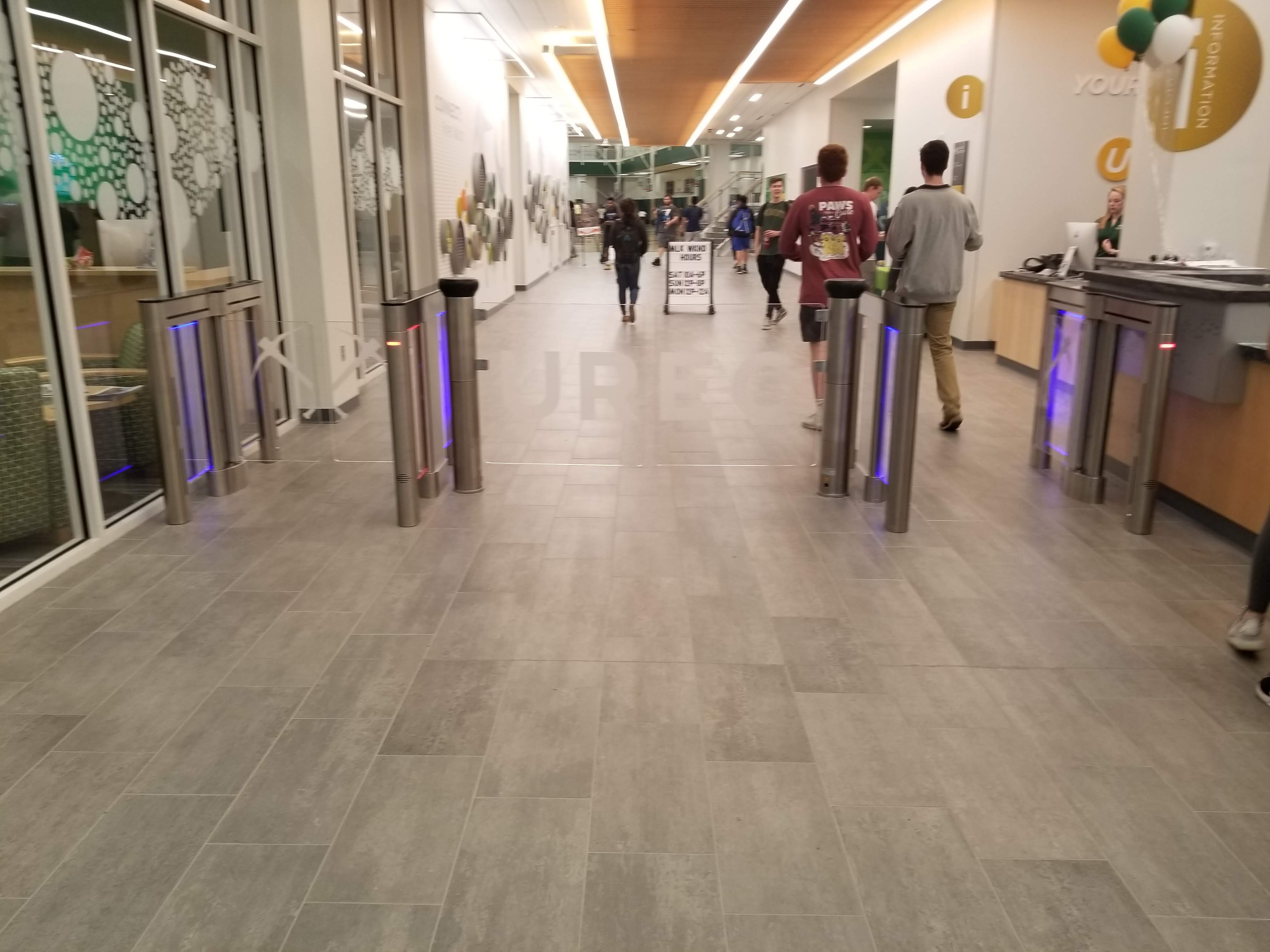 Photo of Alvarado turnstiles and gates.