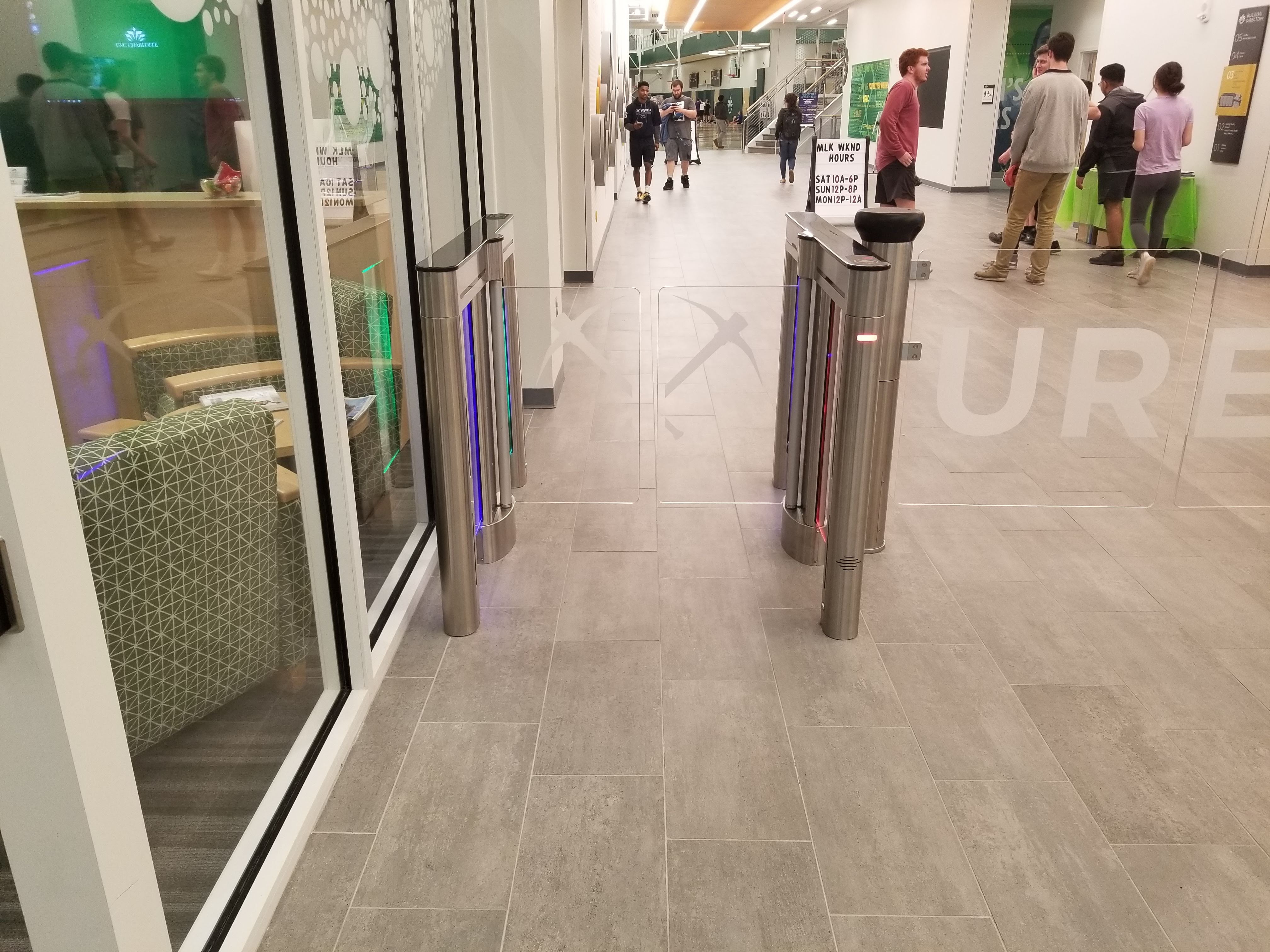 Photo of Alvarado turnstiles and gates.