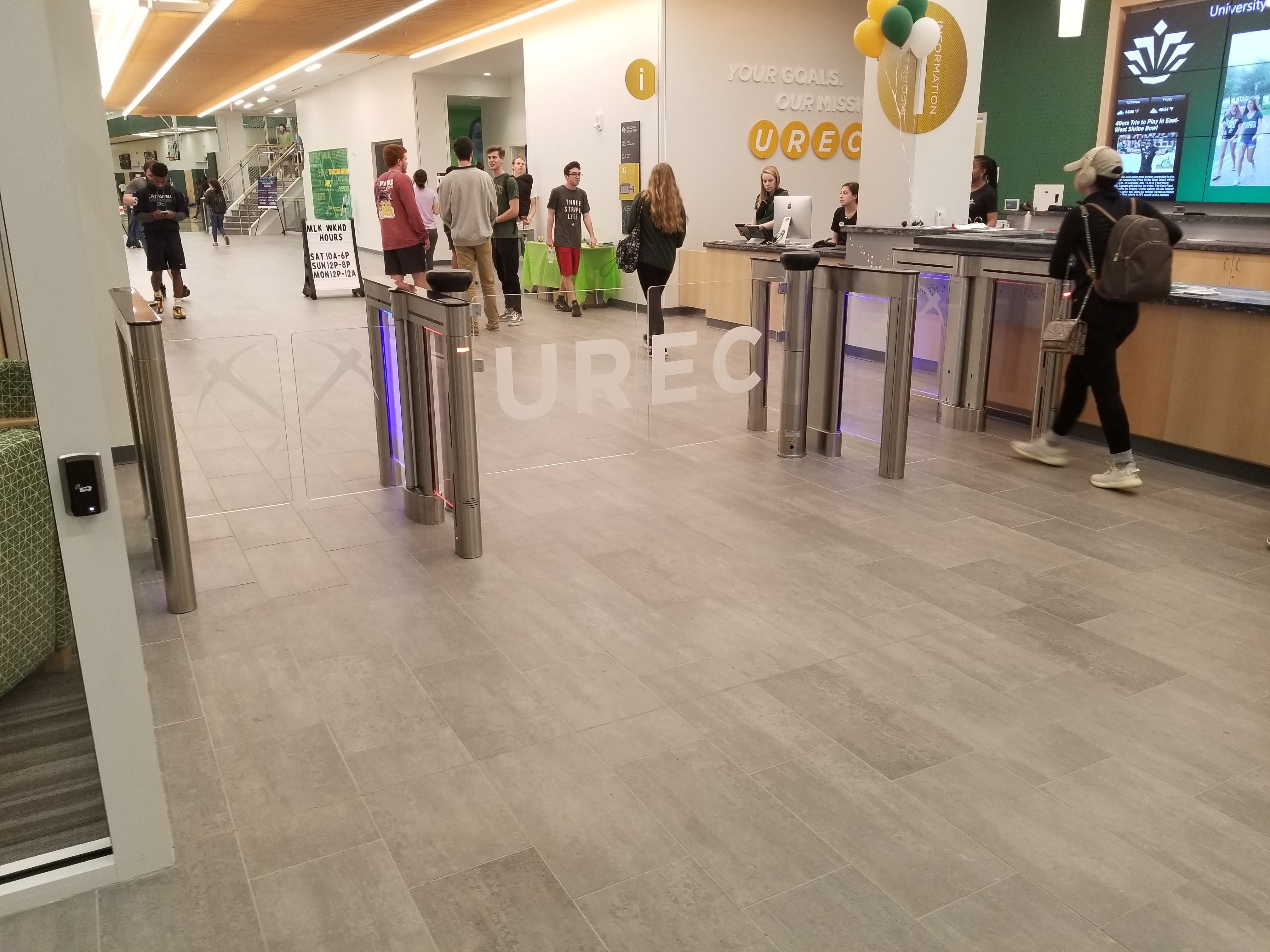 Photo of Alvarado turnstiles and gates.